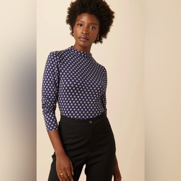 NWT Amour Vert Lux Viscose Knit Turtleneck. Size S. Color - Mia Dot - Picture 1 of 9